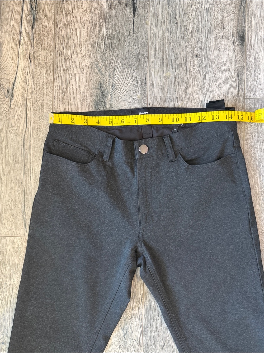 Theory Women's Dark Charcoal Straight Trousers - Picture 5 of 13